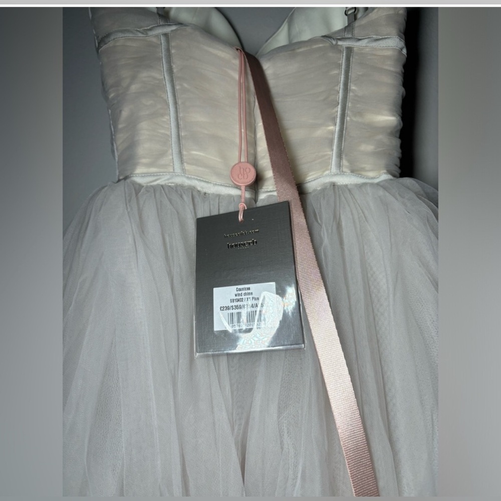 NEW HOUSE OF CB COUNTESS FRENCH DOVE TULLE MIDI DRESS size XS fuller cup - Picture 5 of 8